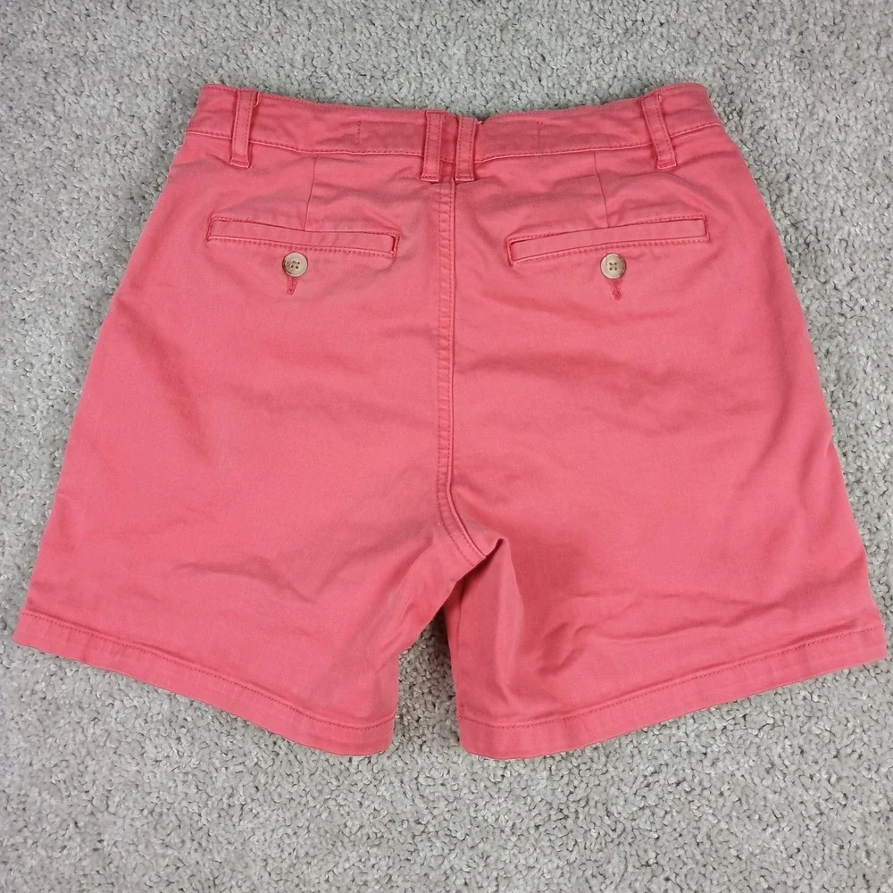 Joules Cruise Chino Shorts Women Size 4 Redsky Pink Cotton Stretch Embroidered